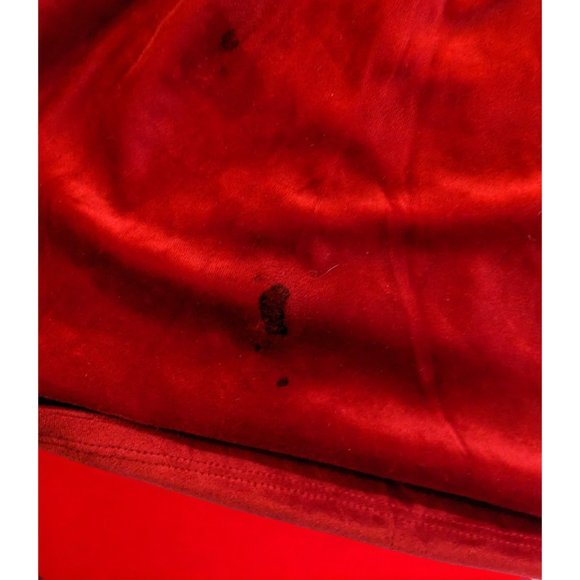 Red Fuzzy Sequin Accent Dress - Picture 8 of 11